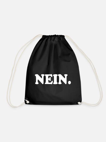 Nein - Turnbeutel - Schwarz