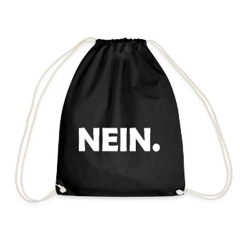 Nein - Turnbeutel - Schwarz - Vorne