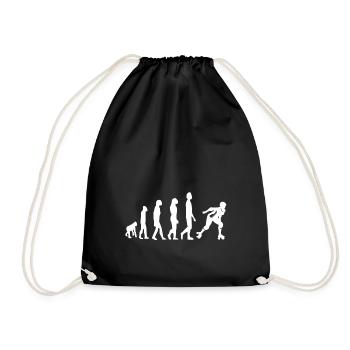 Inline skating inline skating evolution - Drawstring Bag - black - Front