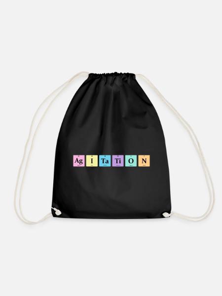 Periodic agitation - Drawstring Bag - black