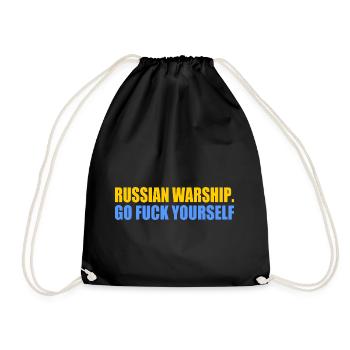 russian warship go f yourself - Turnbeutel - Schwarz - Vorne