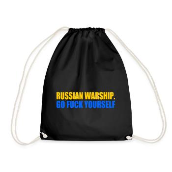 russian warship go f yourself - Turnbeutel - Schwarz - Vorne