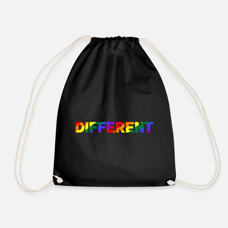 Different Regenbogen Pride - Turnbeutel - Schwarz