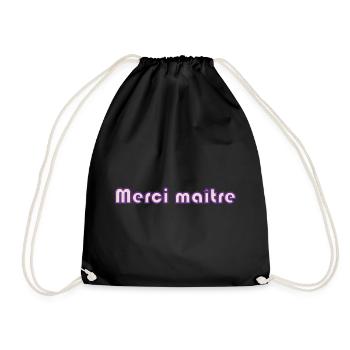 MAÎTRESSE. MAITRE. MERCI. MERCI MAÎTRESSE. MAITRE - Sac de sport léger - noir - Devant