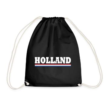 Drapeau de la Hollande - Sac de sport léger - noir - Devant