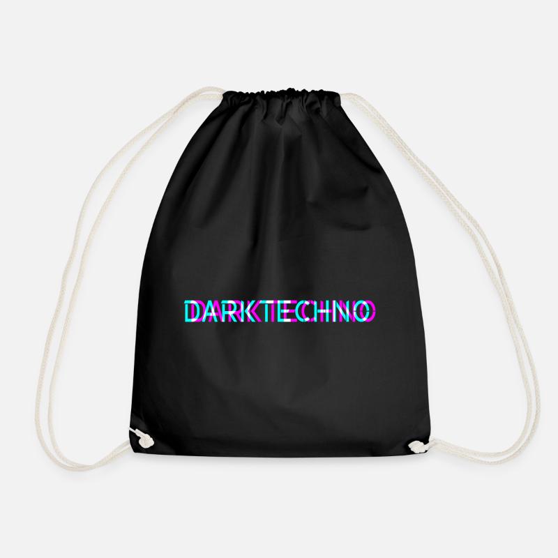 Techno - Techno music - Rave - Dark Techno - Turnbeutel - Schwarz