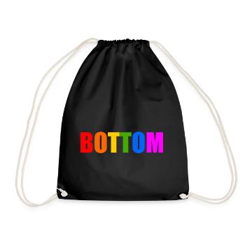 Bottom - Drawstring Bag - black - Front