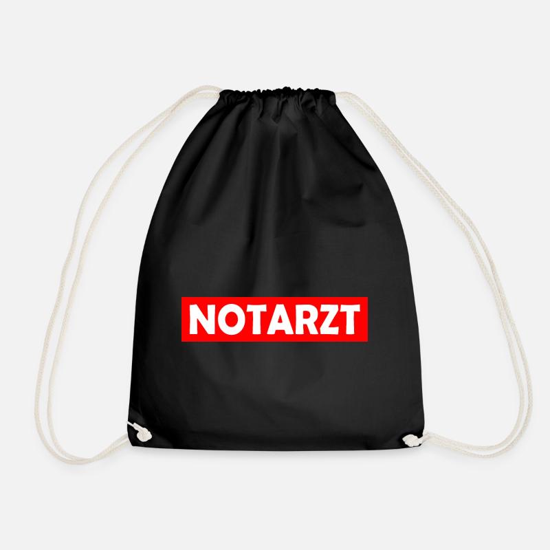 Notarzt - Turnbeutel - Schwarz