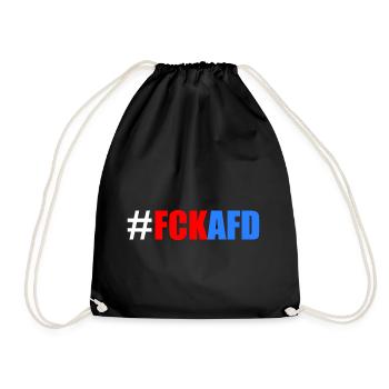 Fck afd - Turnbeutel - Schwarz - Vorne