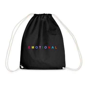 Emotionales Zitat - Turnbeutel - Schwarz - Vorne