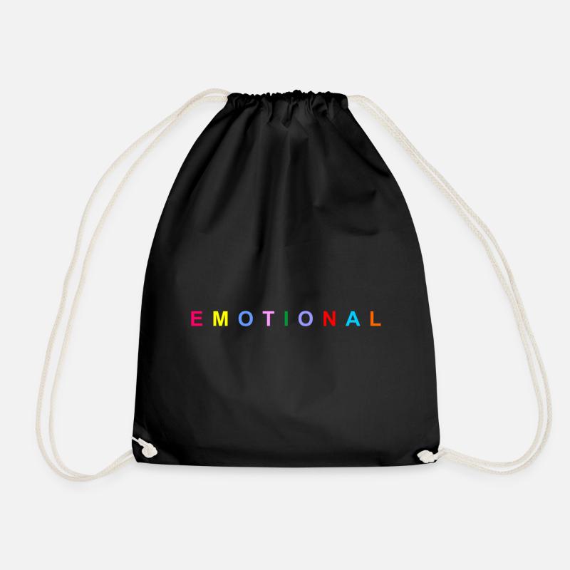 Emotional Quote - Drawstring Bag - black