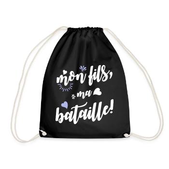 Mon fils, ma bataille! - Sac de sport léger - noir - Devant