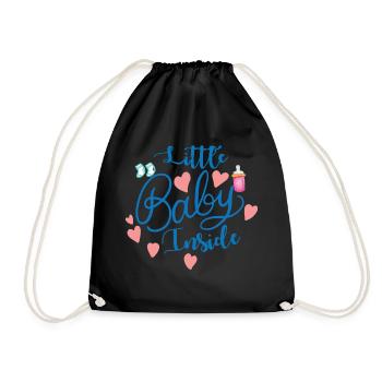 idée de cadeau naissance bébé enfant né naissance - Sac de sport léger - noir - Devant