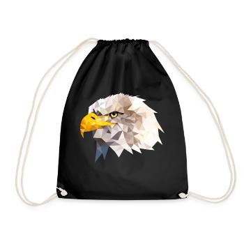 Aigle à tête blanche aigle de mer Aigle américain Eagle - Sac de sport léger - noir - Devant