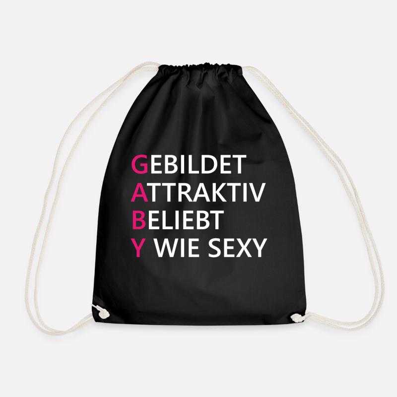Gaby Name Geschenk - Turnbeutel - Schwarz
