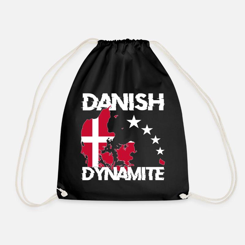 Dänemark Flagge danish dynamite Geschenk - Turnbeutel - Schwarz
