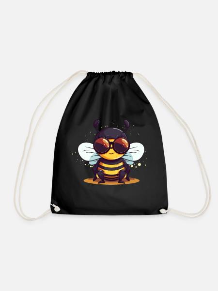 Biene Sonnenbrille Brummer Honigbiene - Turnbeutel - Schwarz