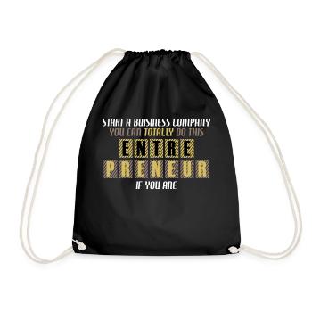 Vous pouvez tout à fait le faire | Entrepreneuriat | Cadeau - Sac de sport léger - noir - Devant
