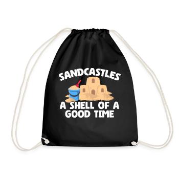 Kids Sandcastle Kit Gear Sandcastle Set Toys - Turnbeutel - Schwarz - Vorne