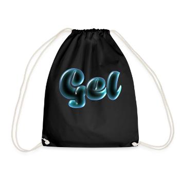 Effet de texte gel - Sac de sport léger - noir - Devant