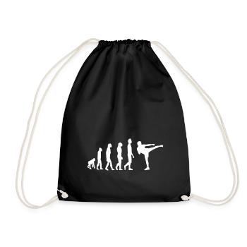 Fighter Muay Thai MMA Kickboxing Karate Martial Arts - Drawstring Bag - black - Front