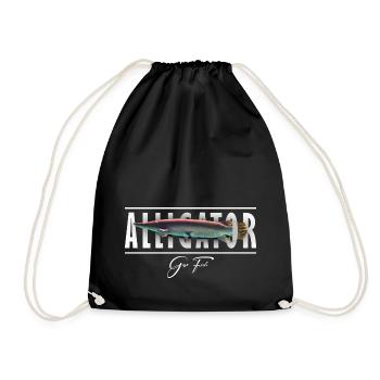 Alligator Gar Monster Fischhalter - Turnbeutel - Schwarz - Vorne