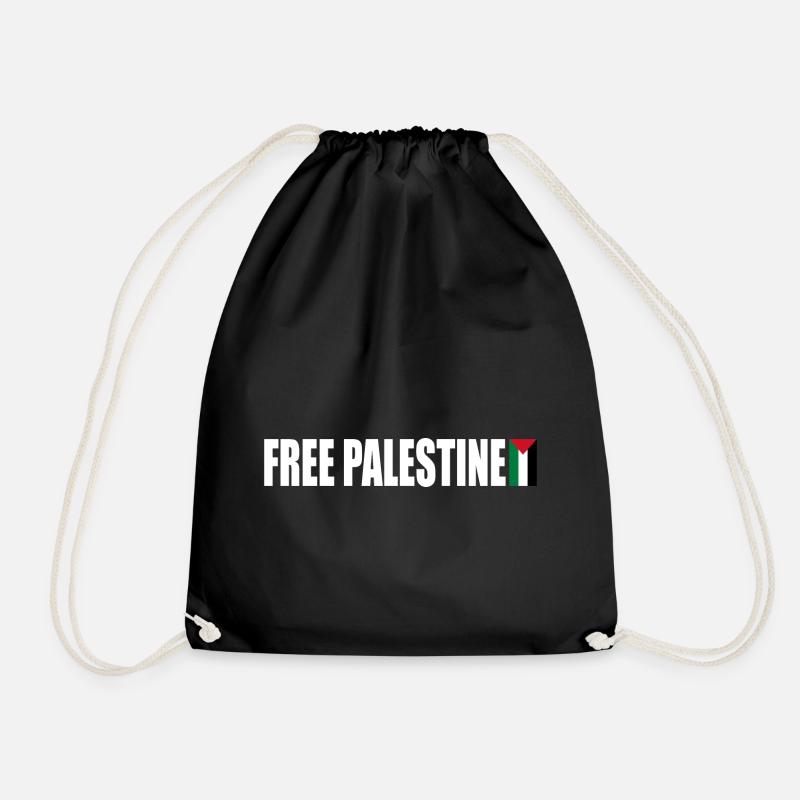 Free palestine - Turnbeutel - Schwarz