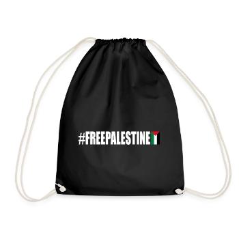 Free palestine - Drawstring Bag - black - Front
