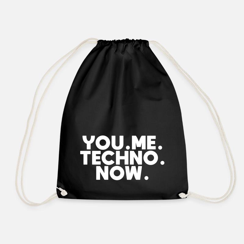 You Me Techno Now - Turnbeutel - Schwarz