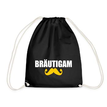 bräutigam - Turnbeutel - Schwarz - Vorne