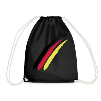 Germany German Fan Gift - Drawstring Bag - black - Front