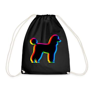CMYK Poodle - Drawstring Bag - black - Front