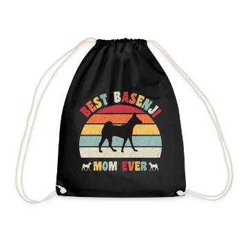 Meilleure maman Basenji jamais amateurs de chiens vintage rétro - Sac de sport léger - noir - Devant