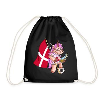 Licorne du parti danois - Sac de sport léger - noir - Devant