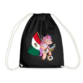 Mexico Party Unicorn - Drawstring Bag - black - Front