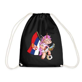 Licorne du Parti Serbie - Sac de sport léger - noir - Devant