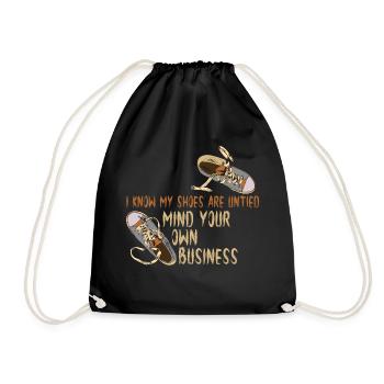 I know my shoes are open, but - Drawstring Bag - black - Front
