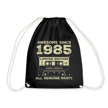 1985 Geburtstag geboren im Jahr 1985 Vintage Retro - Turnbeutel - Schwarz - Vorne