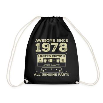 1978 Anniversaire Né En 1978 Vintage Rétro - Sac de sport léger - noir - Devant