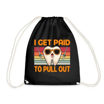 Fée des dents humoristique sort Art - Sac de sport léger - noir - Devant
