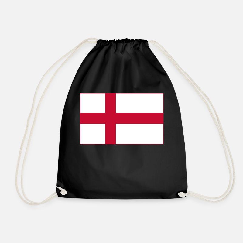 England Flagge - Turnbeutel - Schwarz