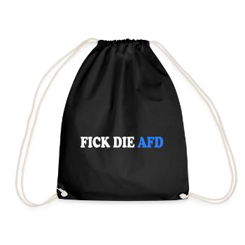 Fick die afd - Turnbeutel - Schwarz - Vorne