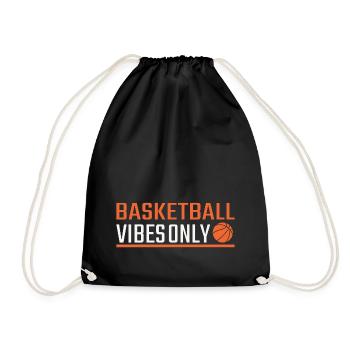 Basketball vibes only - Turnbeutel - Schwarz - Vorne