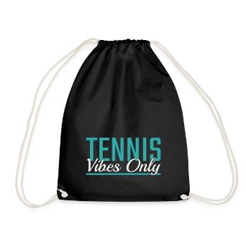 Tennis vibes only - Drawstring Bag - black - Front