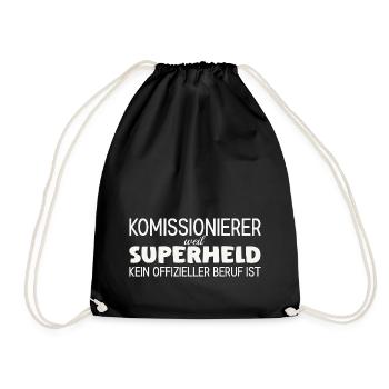 Komissionierer Superheld - Turnbeutel - Schwarz - Vorne
