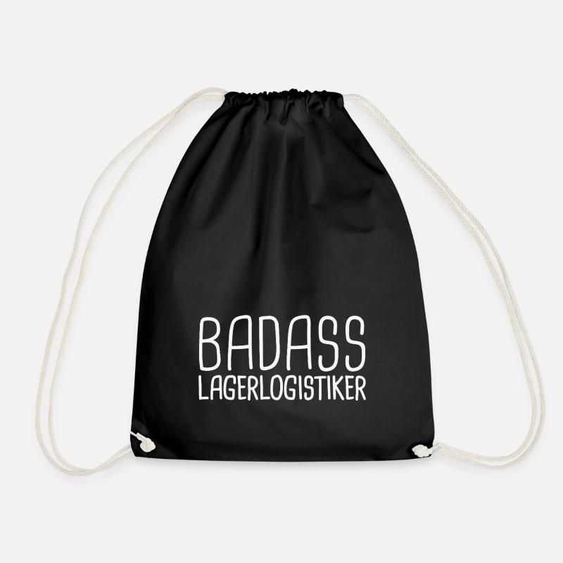 Lagerlogistiker Badass - Turnbeutel - Schwarz
