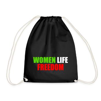 Women life freedom - Turnbeutel - Schwarz - Vorne