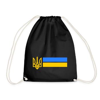 Ukraine - Drawstring Bag - black - Front