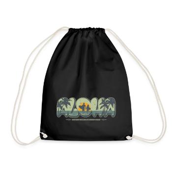Aloha - Endless Summer on Waikiki Beach - Drawstring Bag - black - Front