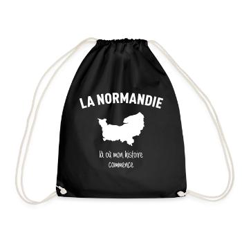 normandie-histoire - Sac de sport léger - noir - Devant